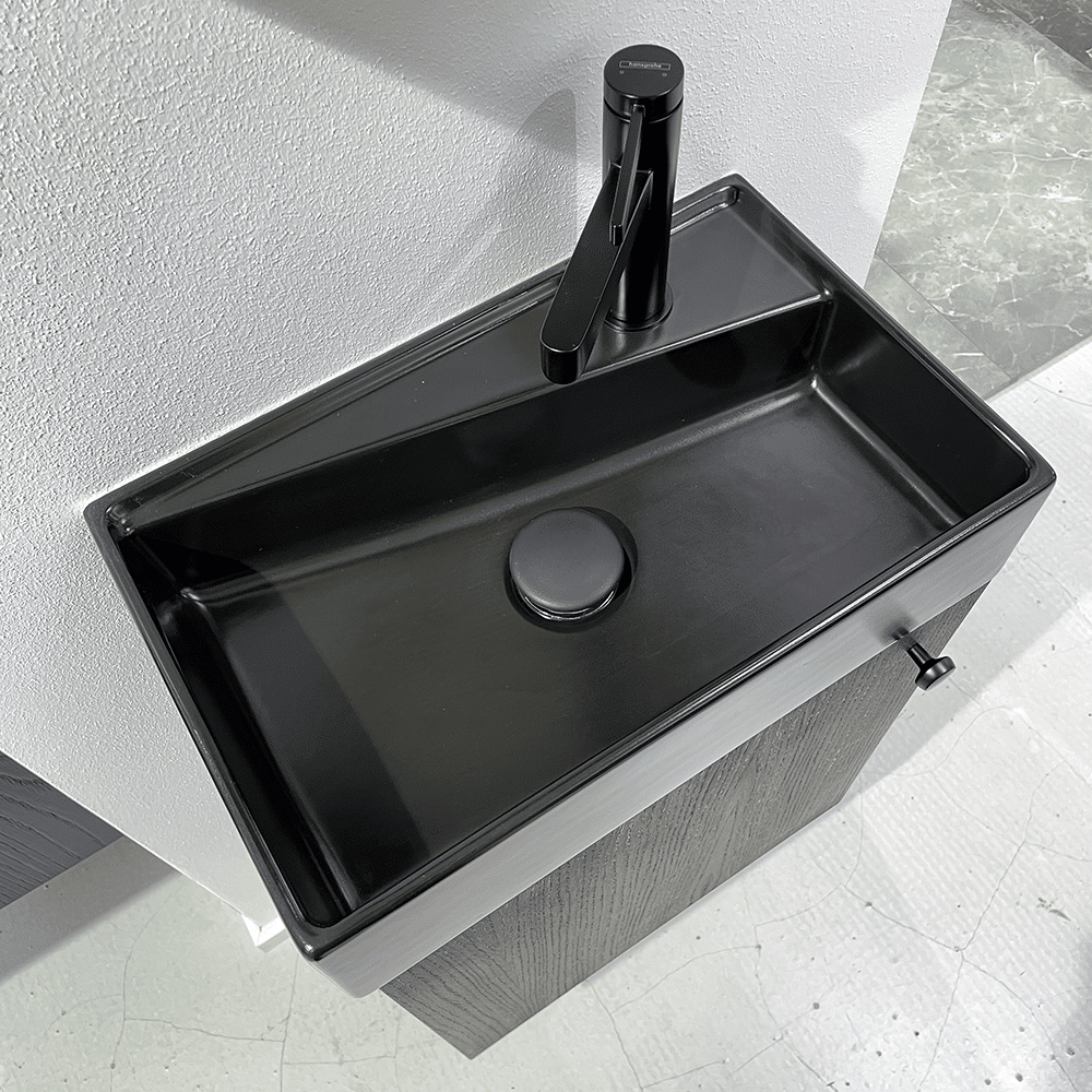 Sort, mat bundventil til Mini Snedker møblet