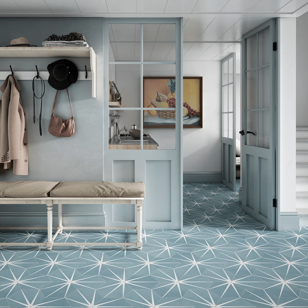 Star flisen i farven Blå