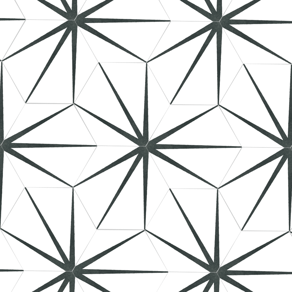 Star flisen i farven Hvid