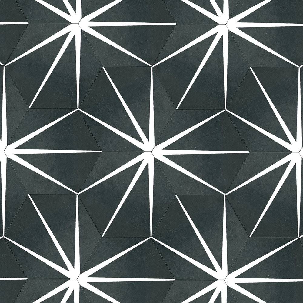 Star flisen i farven Sort