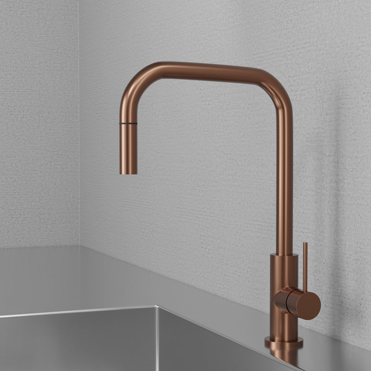 Scandtap Steel Accent Square køkkenarmatur