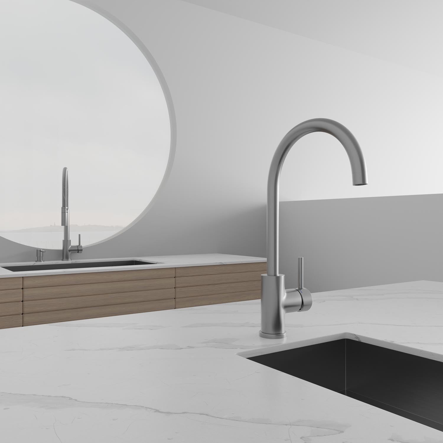 Scandtap Steel Curve køkkenarmatur