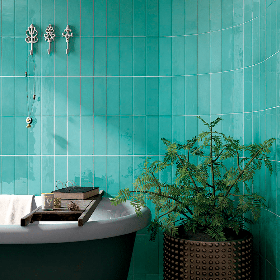 Vill flisen i farven Teal