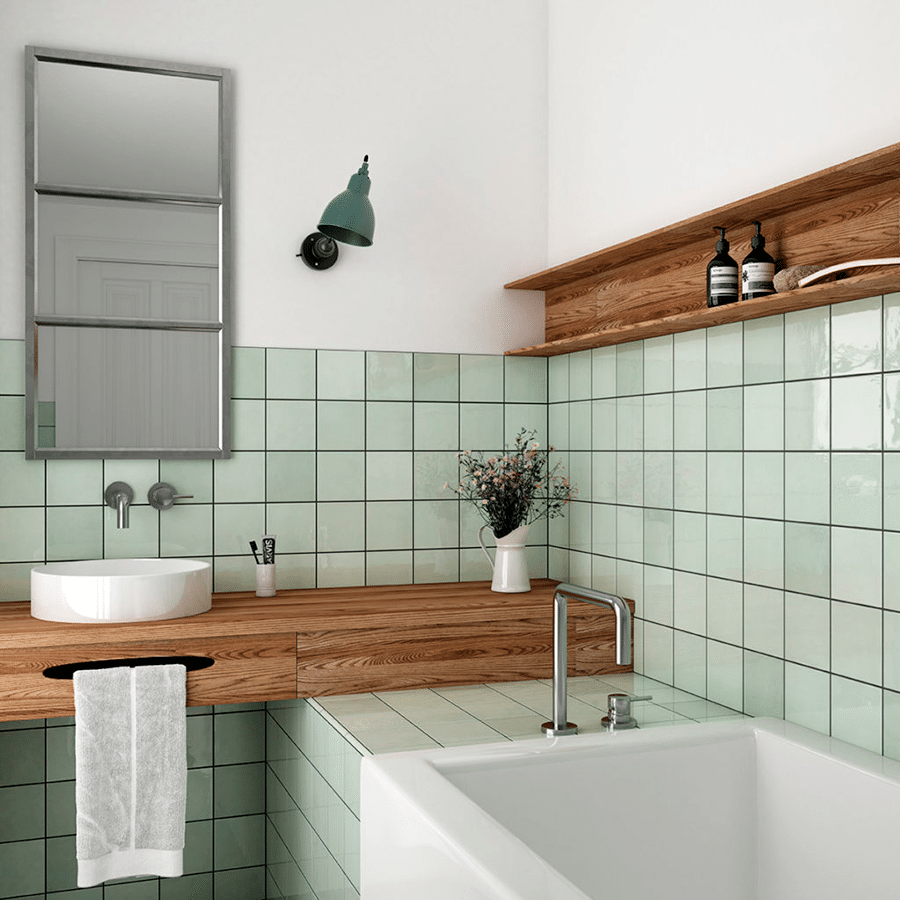 Vill flisen i farven Mint