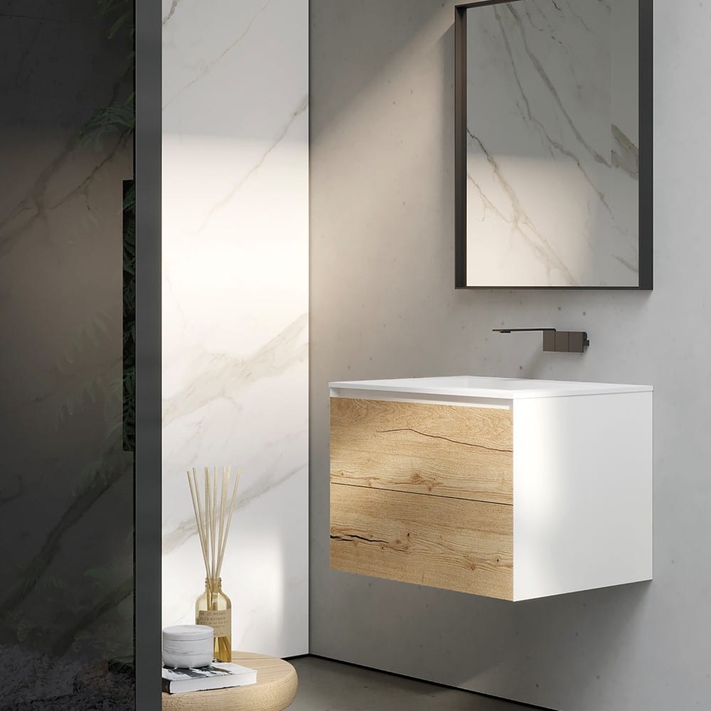 Wood on White Cadore med 2 skuffer