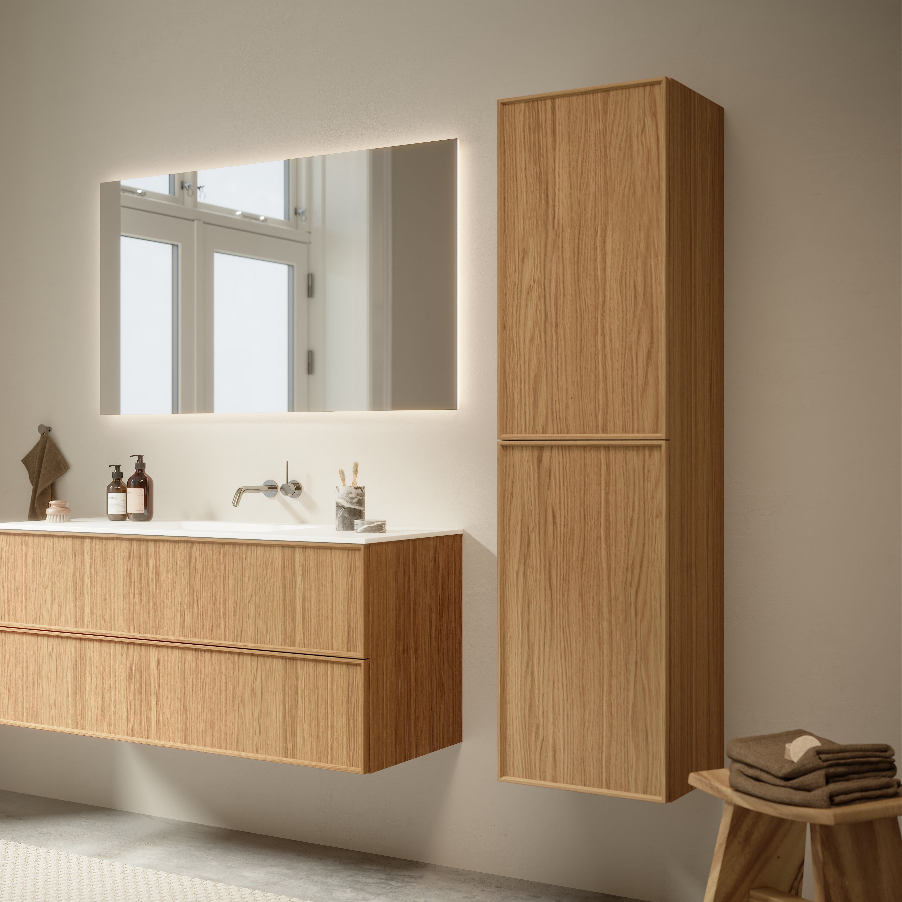 Shaker højskab med låger 40 x 156 cm