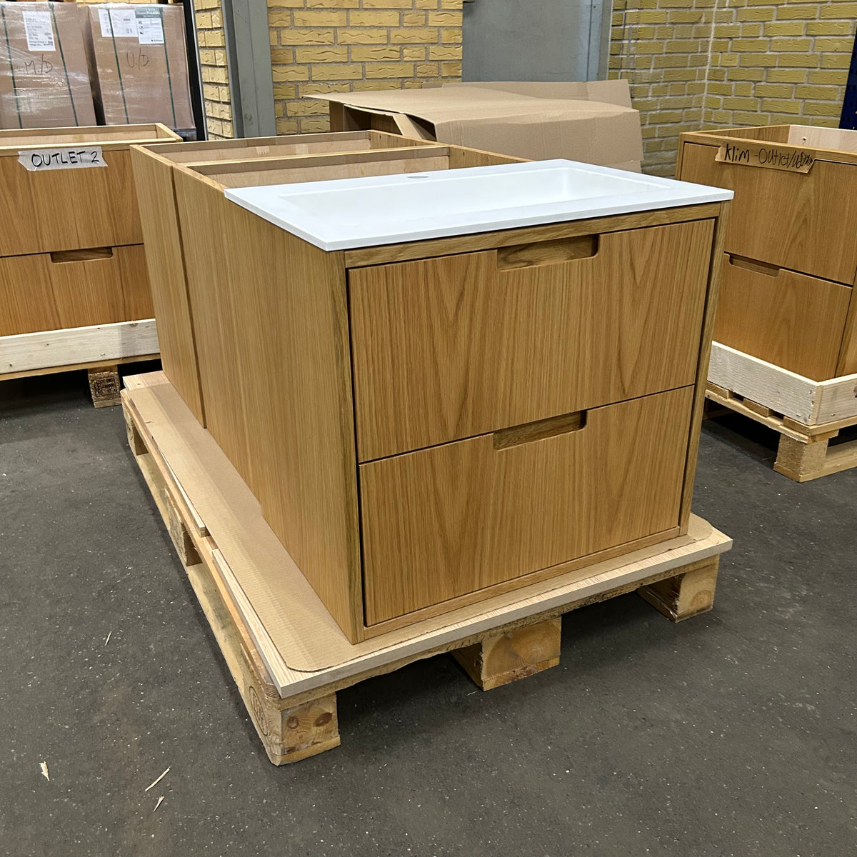 OUTLET ALMA 3931 Snedker badmøbel - Eg Naturolieret - 60 x 40 cm