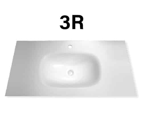 Vask type - 1403mm bordplade (3R)