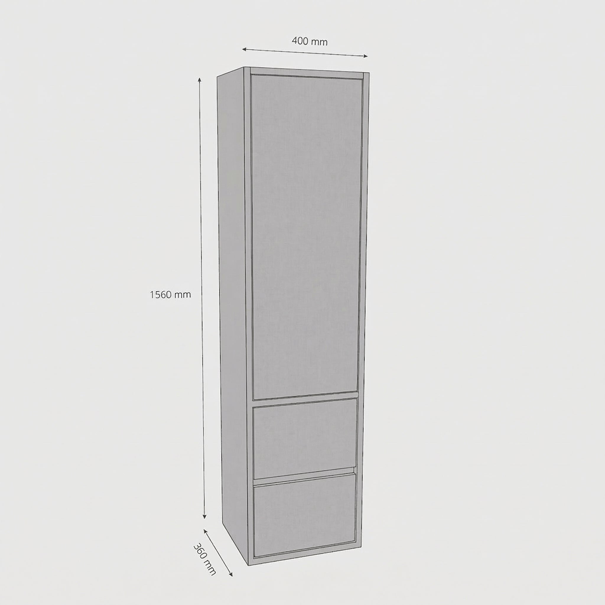 4928 Snedker højskab med låge