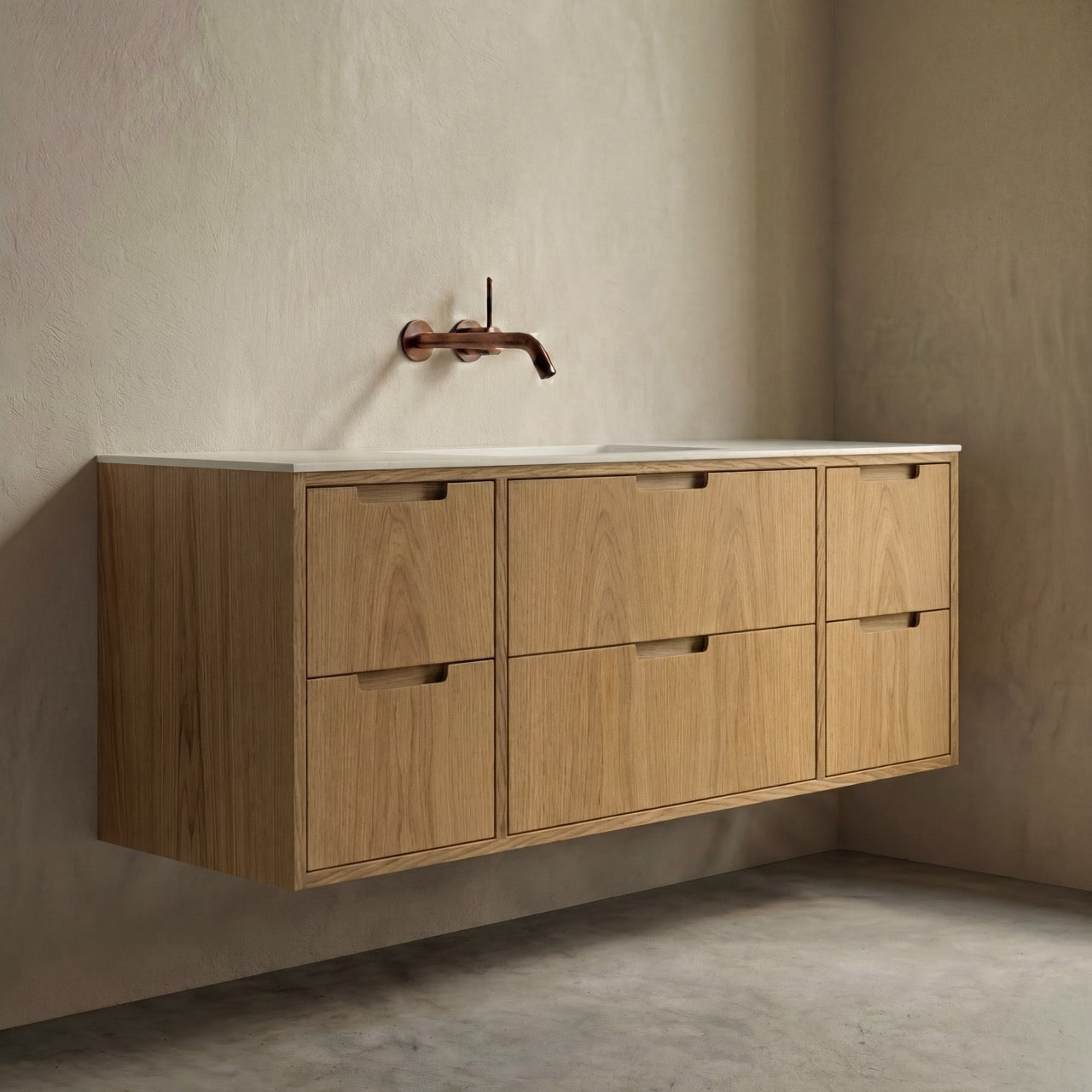 ALMA 3915 Snedker Badmøbel - Lys - 140 x 50 cm