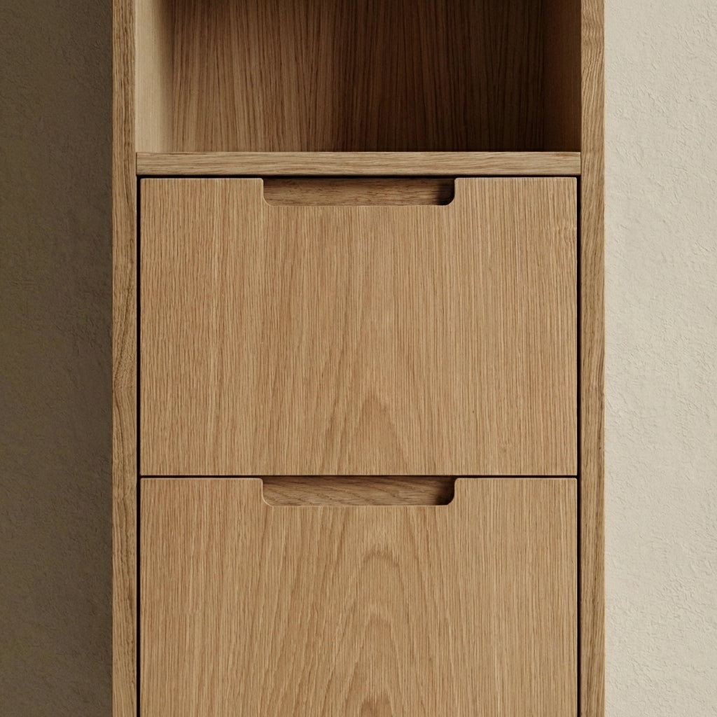 ALMA 3920 Snedker Højskab med Skuffer - Lys - 40 x 156 cm