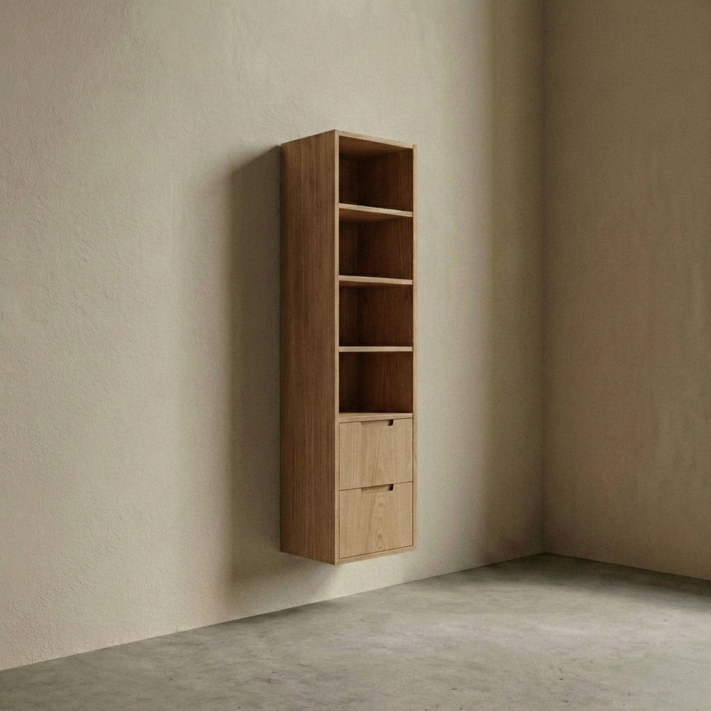 ALMA 3920 Snedker Højskab med Skuffer - Lys - 40 x 156 cm