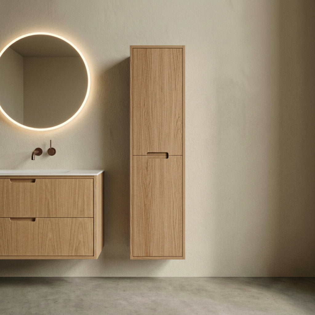 ALMA 3922 Snedker Højskab med Låger - Lys - 40 x 156 cm