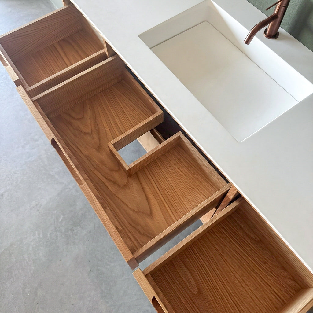 ALMA 3915 Snedker Badmøbel - Lys - 140 x 50 cm