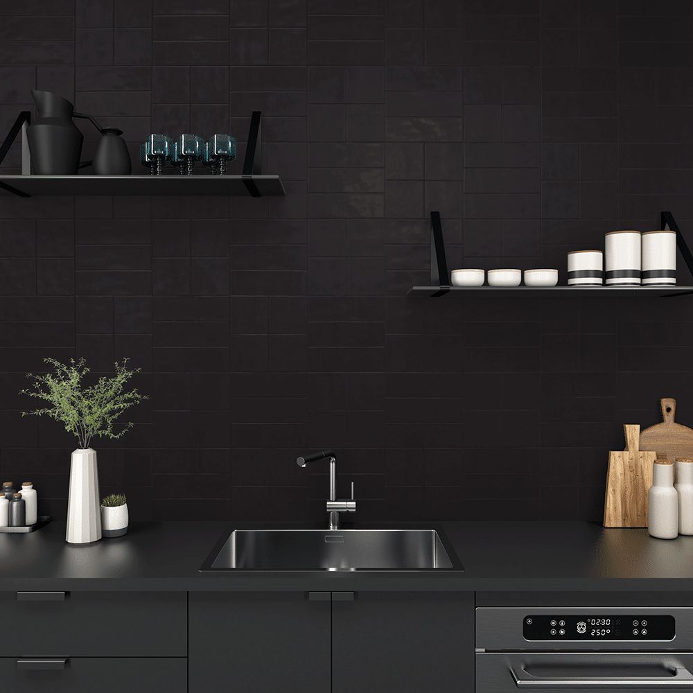 Pastello flisen i farven Charcoal Black