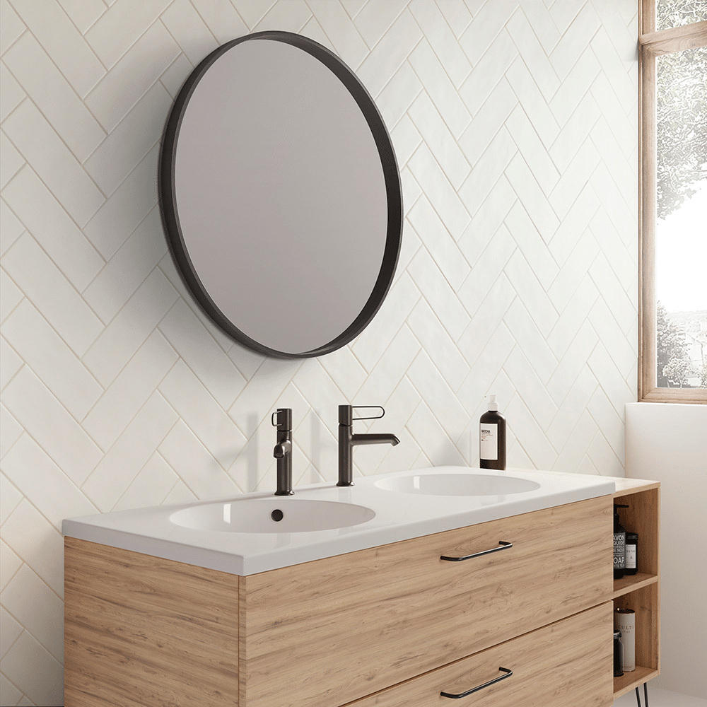 Pastello flisen i farven Cotton White