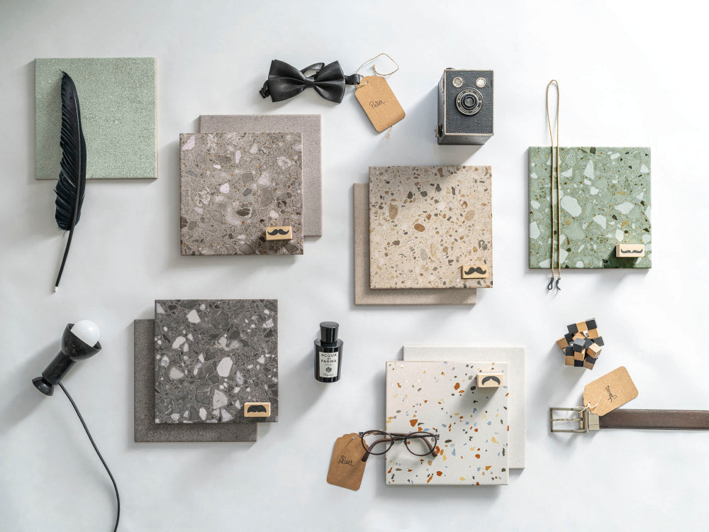 Andy med plain og terrazzolook