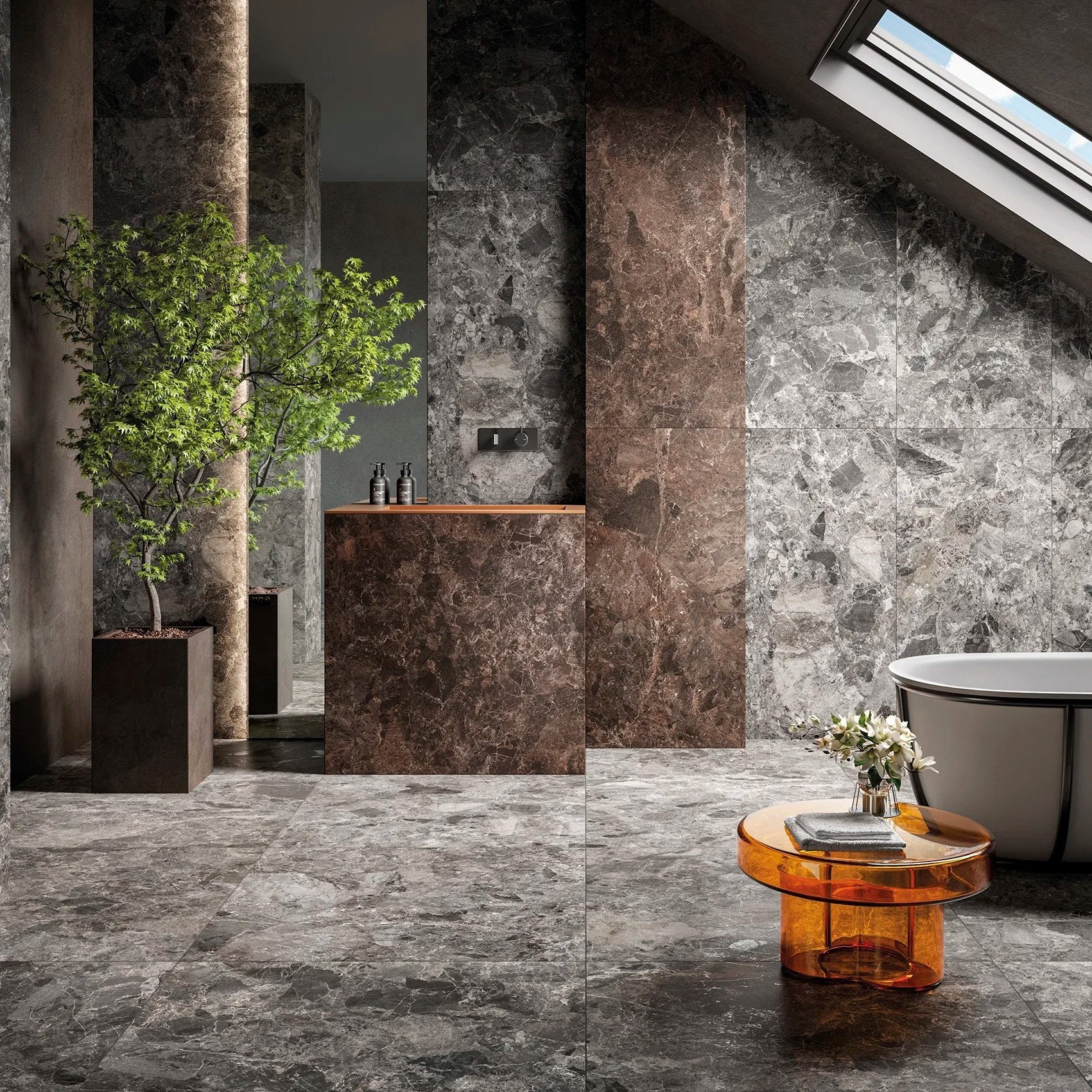 Mudo Dark rust naturstensflise