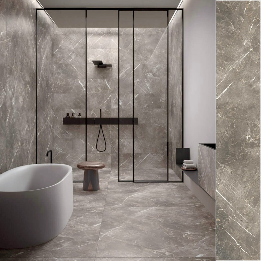 Per. Grey Silk Sokkelkant