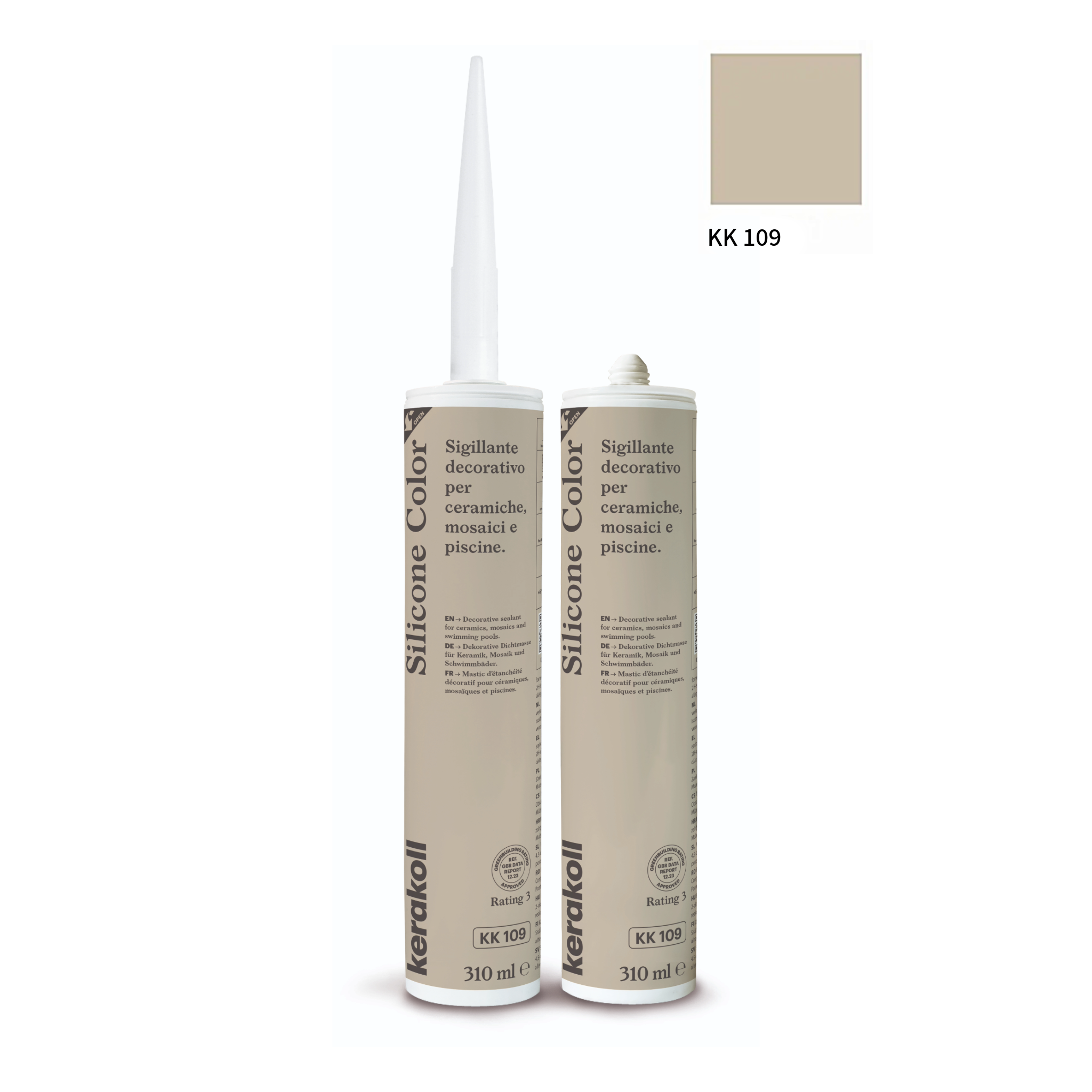 Kerakoll silikone / gummifuge Color i 50 farver