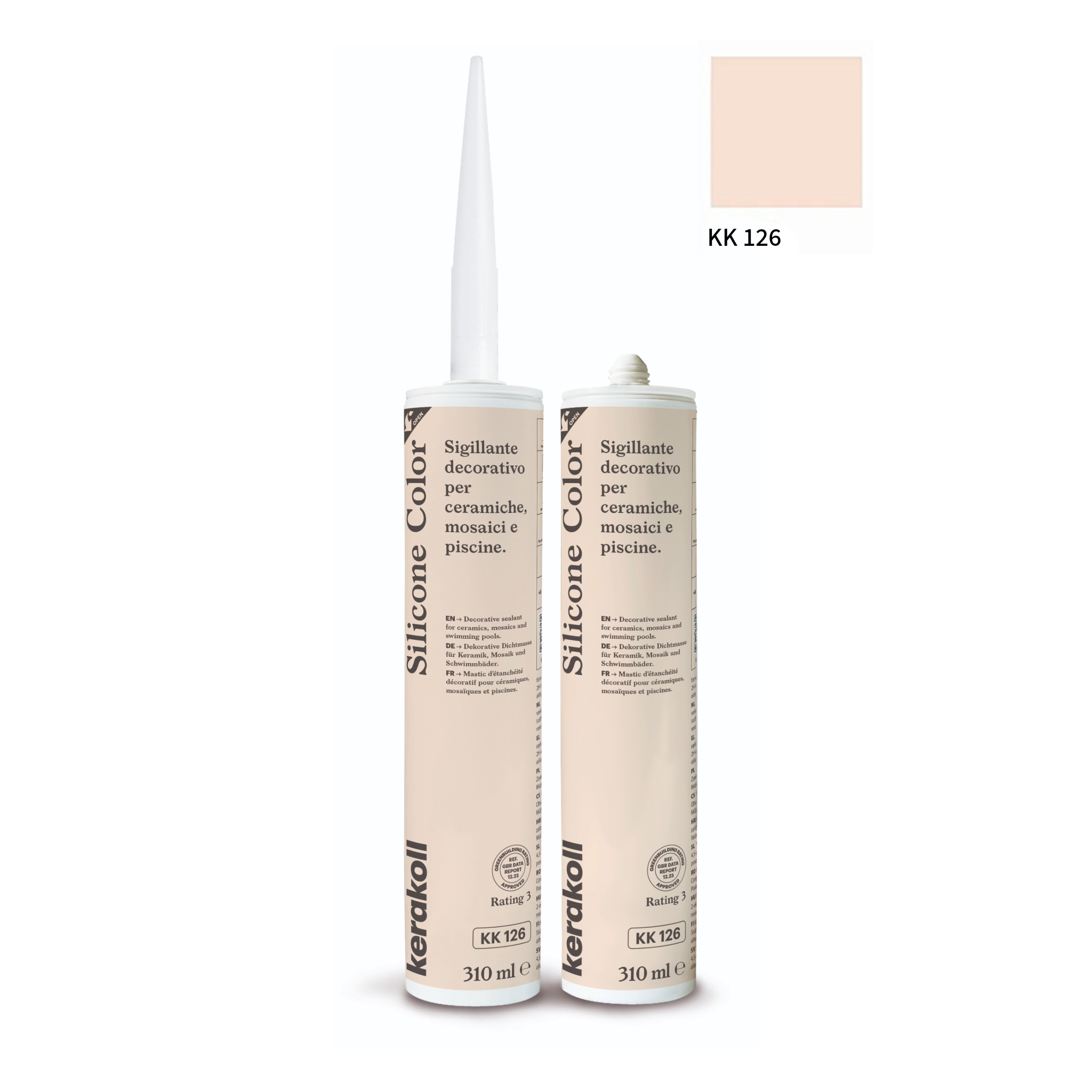 Kerakoll silikone / gummifuge Color i 50 farver