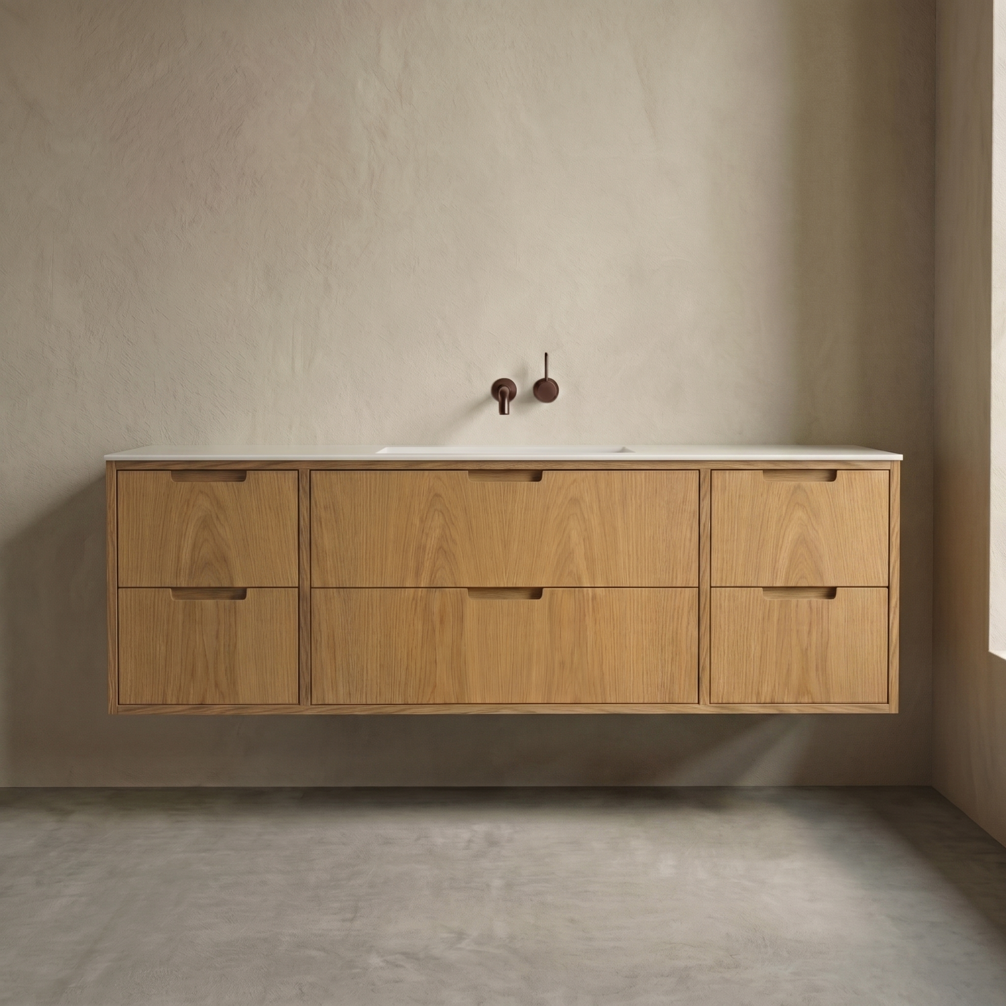ALMA 3916 Snedker Badmøbel - Eg Naturolieret - 160 x 50 cm
