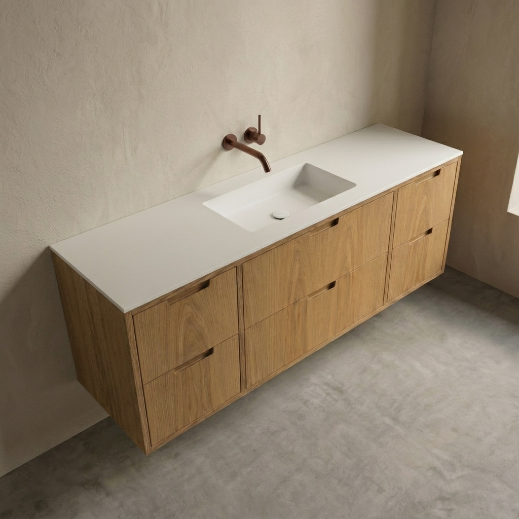 ALMA 3916 Snedker Badmøbel - Eg Naturolieret - 160 x 50 cm
