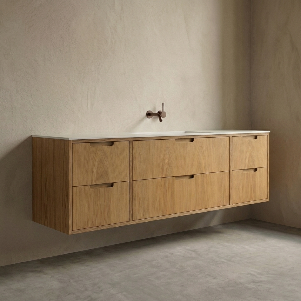 ALMA 3916 Snedker Badmøbel - Eg Naturolieret - 160 x 50 cm