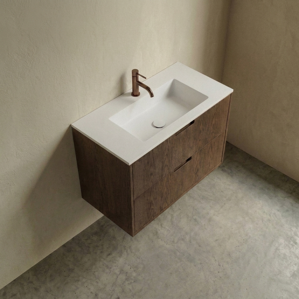 ALMA 3982 Snedker Badmøbel - Mørk - 80 x 40 cm - LIMITED EDITION