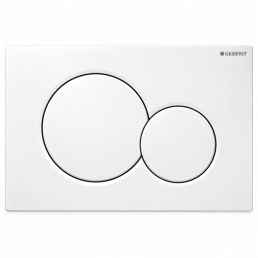 OUTLET - Geberit betjeningsplade Sigma 01 Round, Hvid