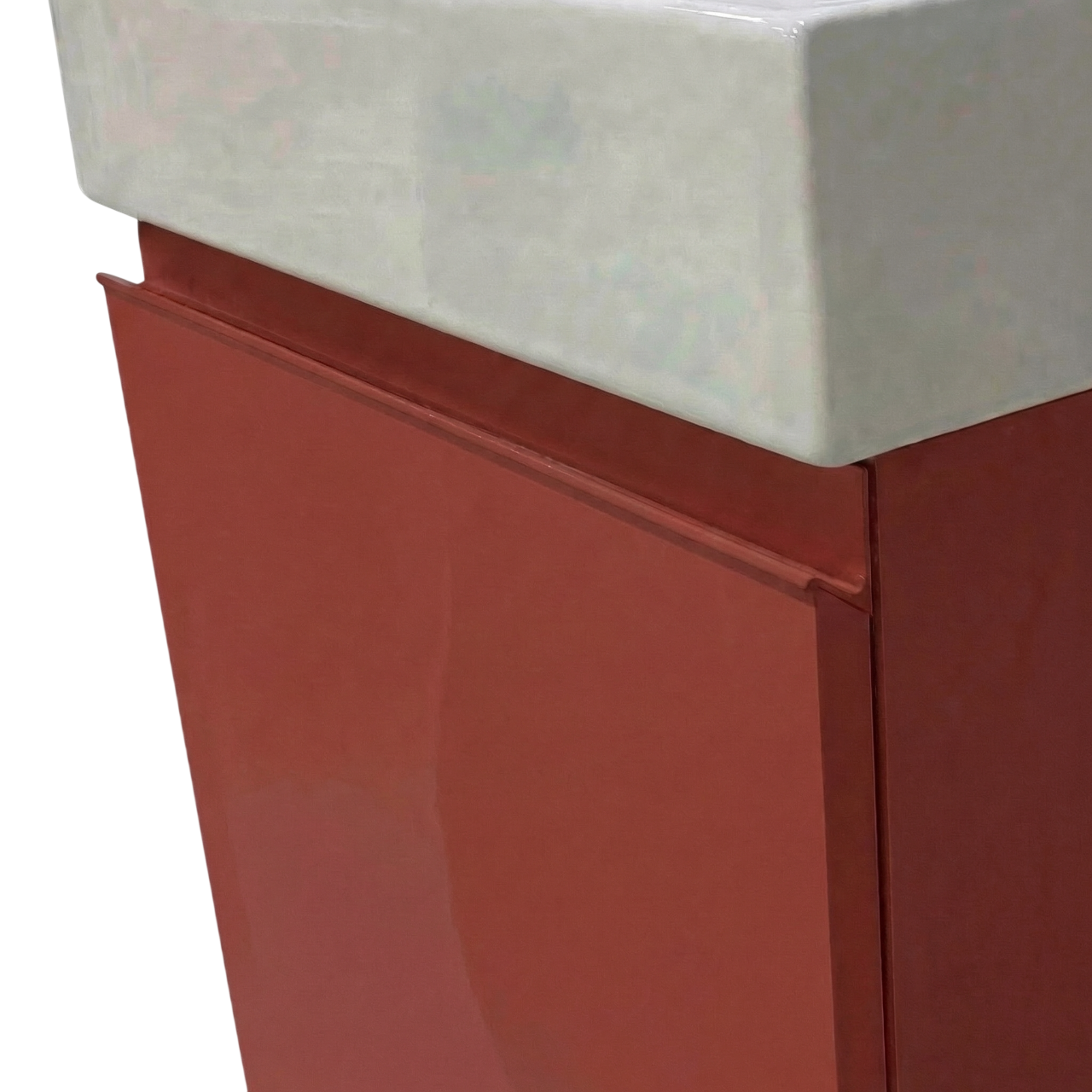 Milano Rosso Cuoio 45 cm Badeværelsespakke – Badmøbel, Spejlskab & Scandtap