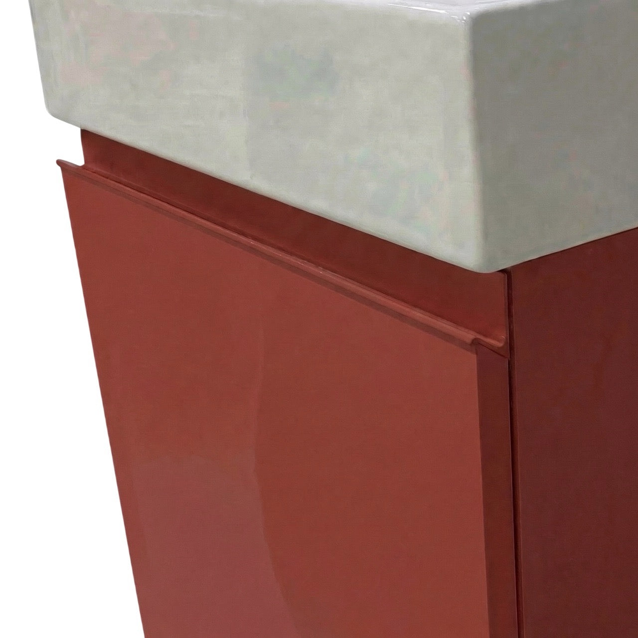 Milano Rosso Cuoio 45 cm Badeværelsespakke – Badmøbel, Spejlskab & Scandtap