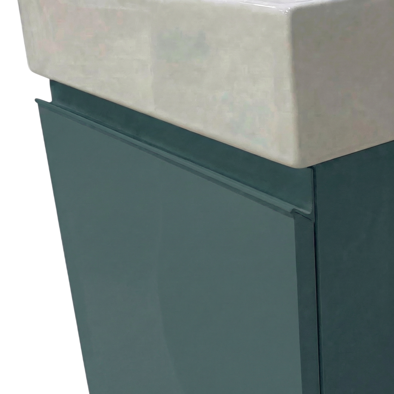 Milano Blu Acciaio 45 cm Badeværelsespakke – Badmøbel, Spejlskab & Scandtap