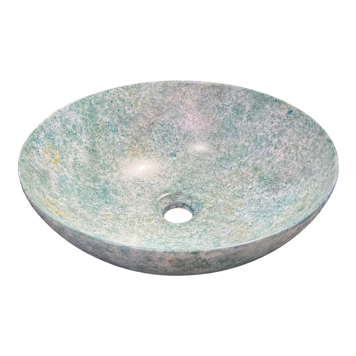 OUTLET - LAVABO Bordstående Porcelænsvask Marmorlook - Ø: 40 cm