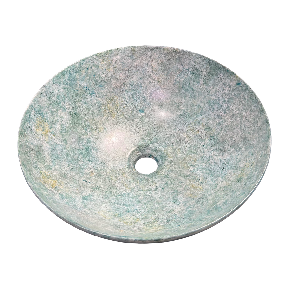 OUTLET - LAVABO Bordstående Porcelænsvask Marmorlook - Ø: 40 cm