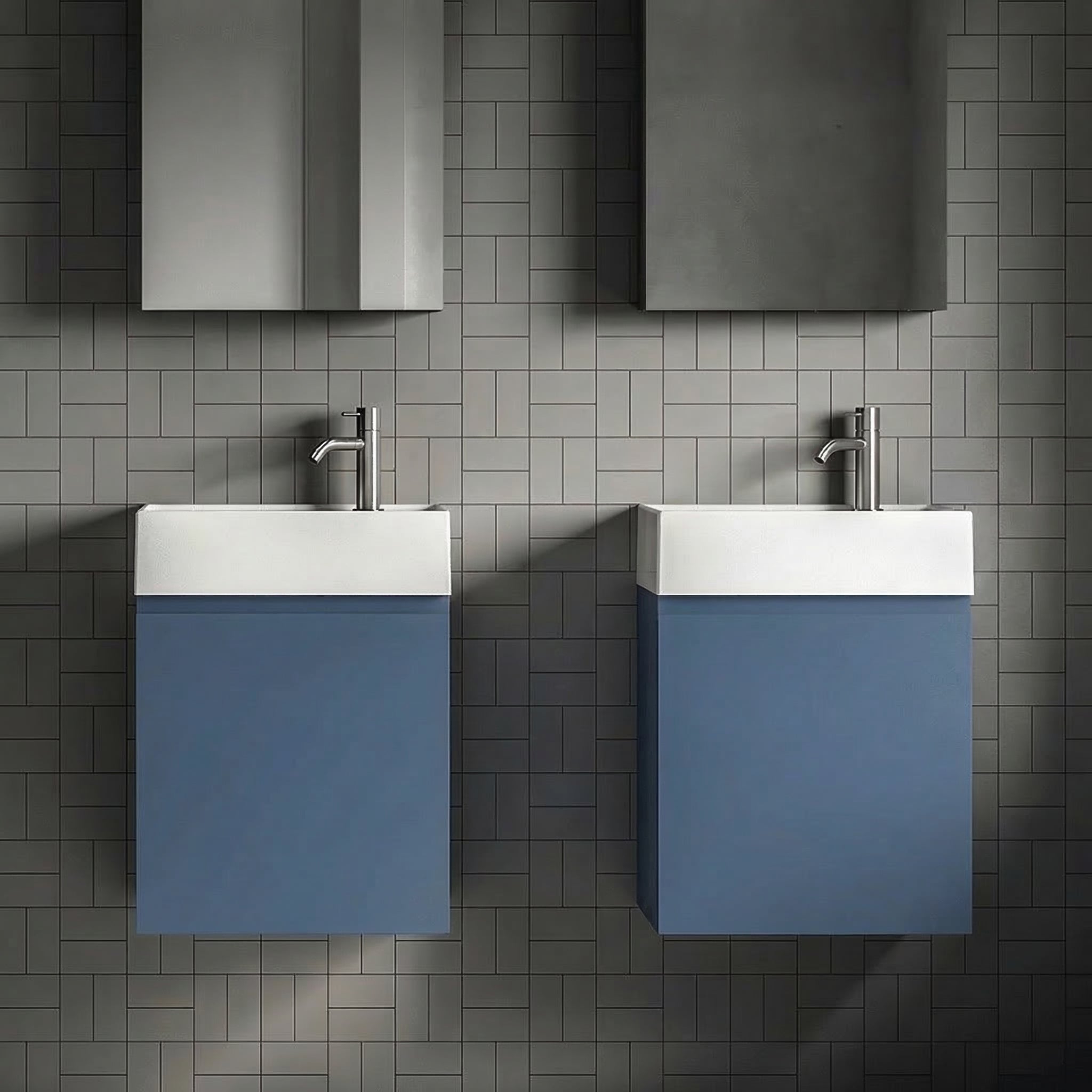 Milano Cobalto 45 cmBadeværelsespakke – Badmøbel, Spejlskab & Scandtap