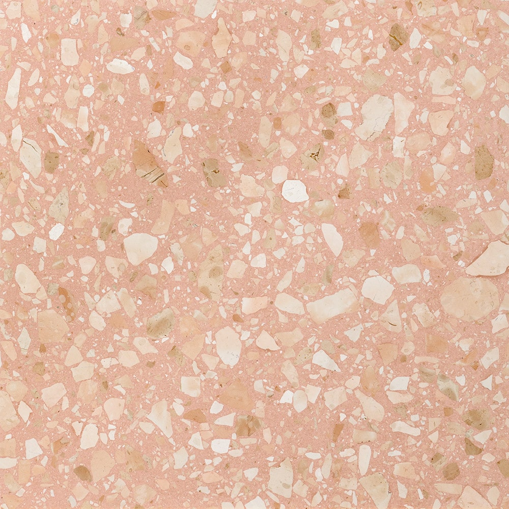 Terrazzo Classico 1.A med lyserødt mix Sokkelkant