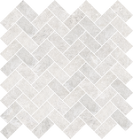 mosaikflise i naturstenslook hvid