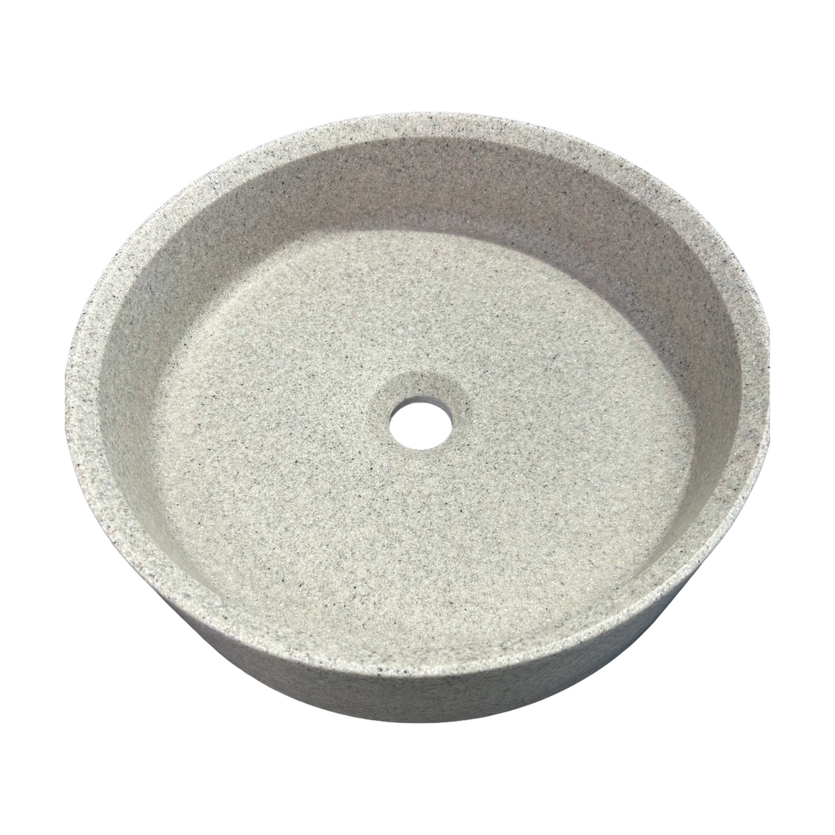 OUTLET - Bordstående Vask i Lys Terrazzo-look - Ø: 40 cm