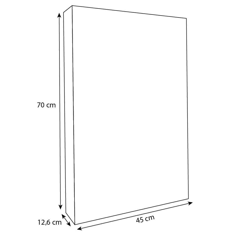 Spejlskab 45 cm stregtegning