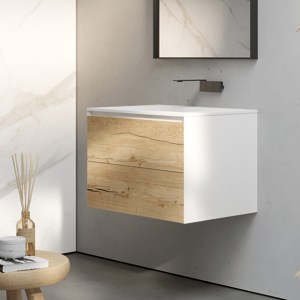 Wood on White Cadore med to skuffer