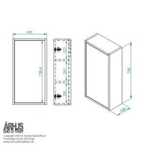 Snedker sideskab/overskab 4927